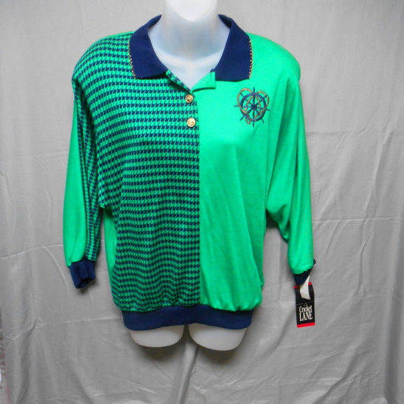 Cricket Lane Tops - NWT Cricket Lane green blue top medium Cricket Lane Tops - NWT Cricket Lane green blue top medium